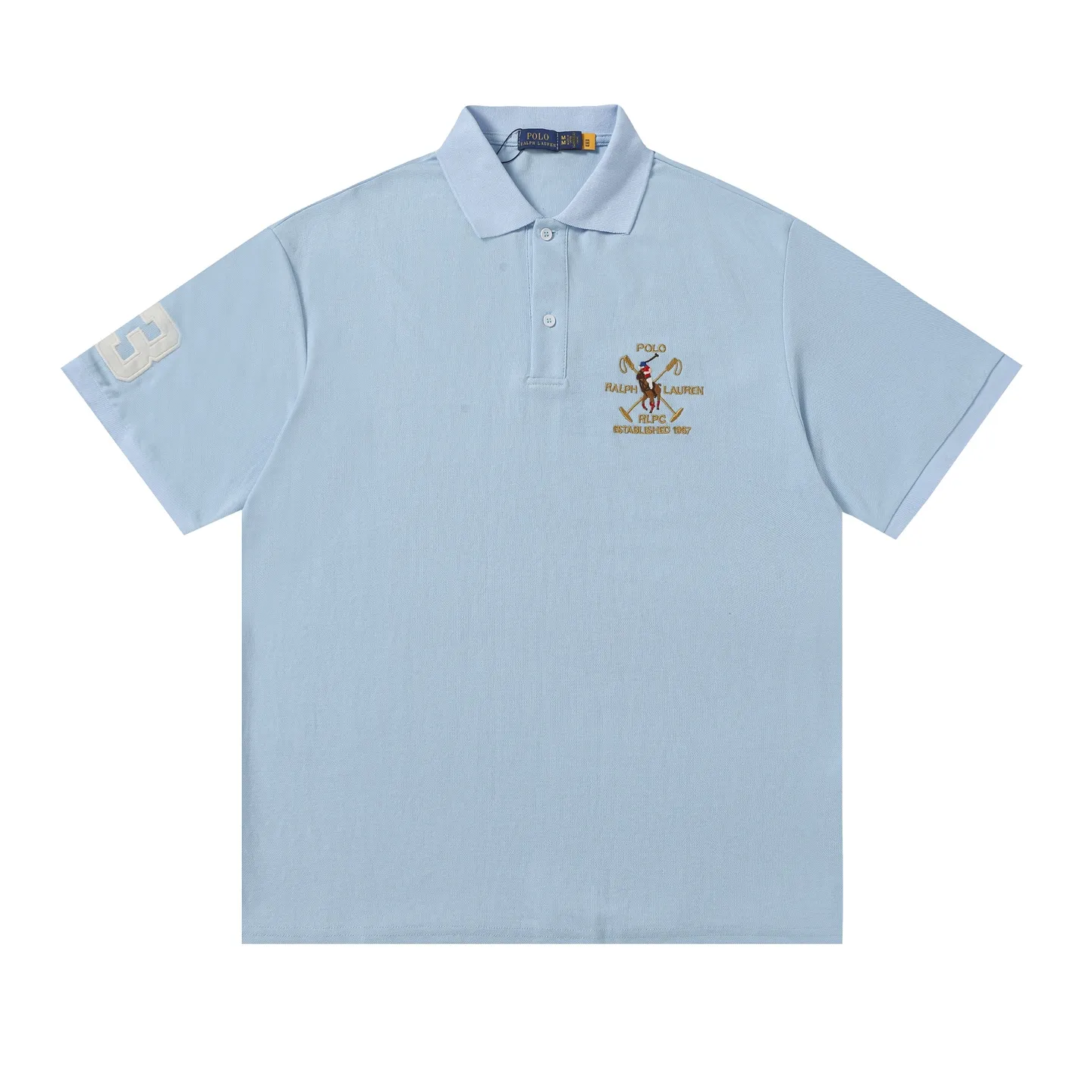 P156 Style number: A015 [Ralph Lauren classic letter logo embroidered Polo shirt] ✅250 grams of fine cotton pique fabric, custom-woven and dyed threads ✅Original stickers Scan the QR code to enter the official website ✅Large version, loose and stylish, can wear up to 210 pounds Color: black, white, navy, blue, sky blue, dark gray, floral gray Size: S-XL